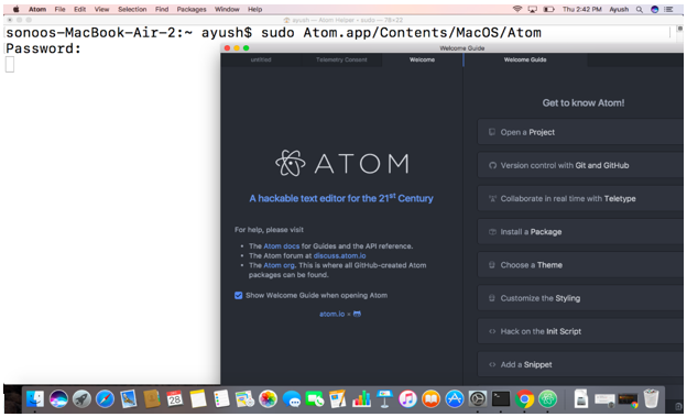 Atom text editor for mac